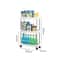 Tier Rolling Storage Cart with Sliding Shelves for Kitchen & Bathroom Organization