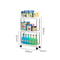 Tier Rolling Storage Cart with Sliding Shelves for Kitchen & Bathroom Organization
