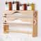 Bamboo Kitchen Organizer with Cutter Wall Mount Foil and Wrap Dispenser