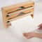 Bamboo Kitchen Organizer with Cutter Wall Mount Foil and Wrap Dispenser