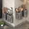 Wall Mounted Chopsticks Holder No Drill Kitchen Utensil Organizer With Drainage 5