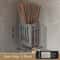 Wall Mounted Chopsticks Holder No Drill Kitchen Utensil Organizer With Drainage 7