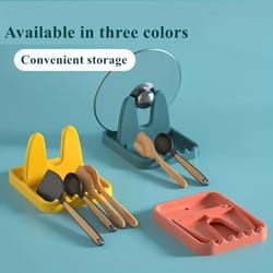 foldable pot lid holder & spoon rest organizer space saving kitchen storage rack