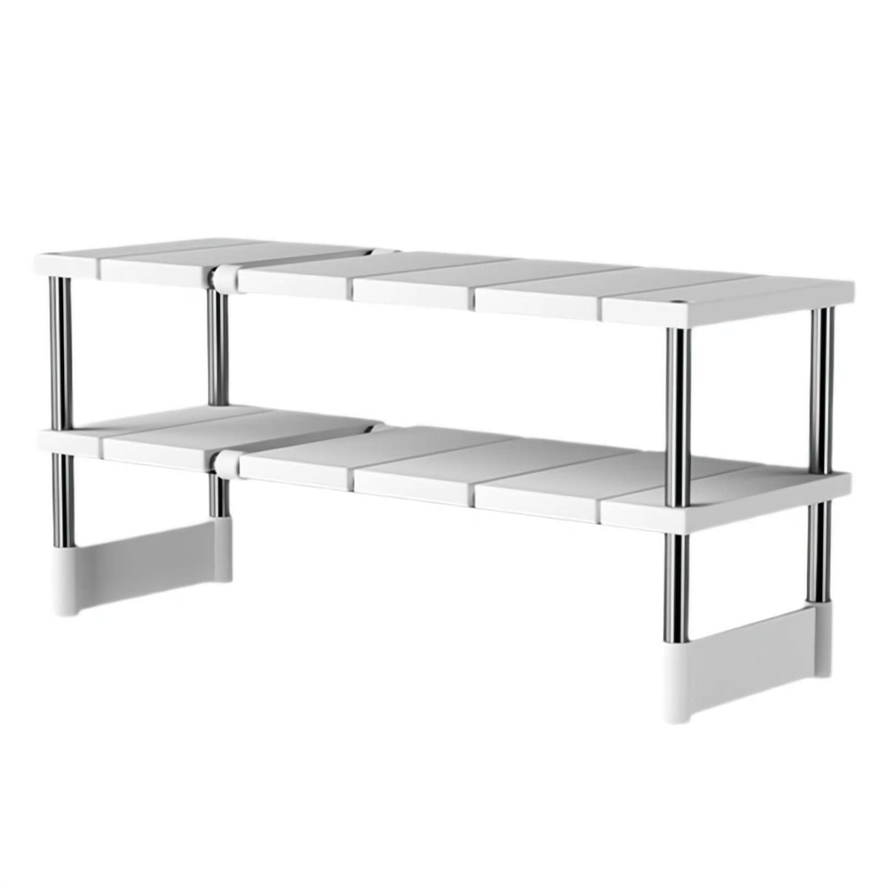 Adjustable Cabinet Organizer Shelves Stackable Expandable Kitchen Storage Rack For Counters Sink S 6