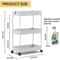 Tier Rolling Storage Cart Mobile Shelving Unit Bathroom Organizer Trolley