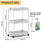 Tier Rolling Storage Cart Mobile Shelving Unit Bathroom Organizer Trolley