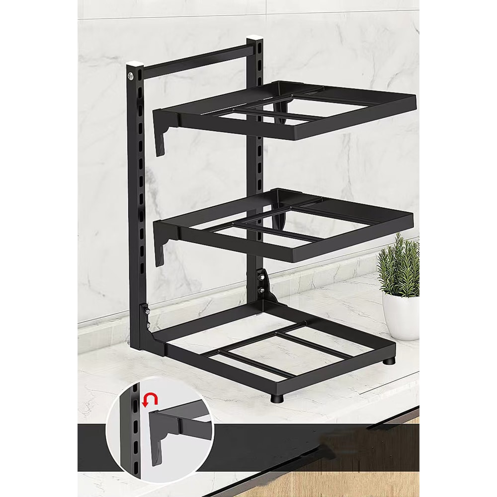 Adjustable Multi Layer Kitchen Sink Organizer Rack for Pots and Cabinets Storage