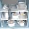 Adjustable Stackable Storage Rack Closet Organizer Shelves for Wardrobe and Kitchen