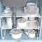 Adjustable Stackable Storage Rack Closet Organizer Shelves for Wardrobe and Kitchen