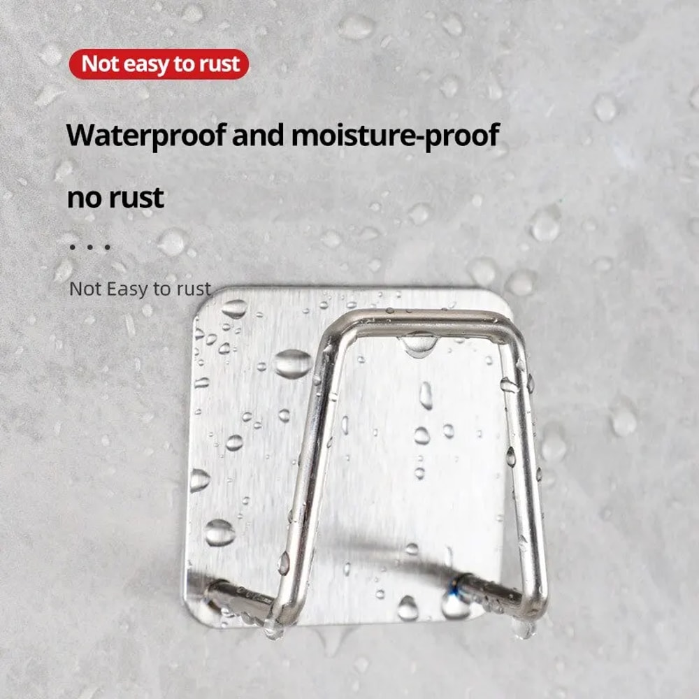 Stainless Steel Sink Organizer Rack Adhesive Sponge Holder Kitchen Wall Storage Shelf 4