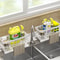 Compact Tap Mounted Sink Organizer Rack with Drainage Shelf for Kitchen Storage