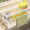 Compact Tap Mounted Sink Organizer Rack with Drainage Shelf for Kitchen Storage