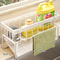 Compact Tap Mounted Sink Organizer Rack with Drainage Shelf for Kitchen Storage