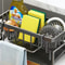 Compact Tap Mounted Sink Organizer Rack with Drainage Shelf for Kitchen Storage