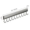 Wall Mounted Aluminum Hook Rack Drill Free Multi Purpose Kitchen Bathroom Organizer