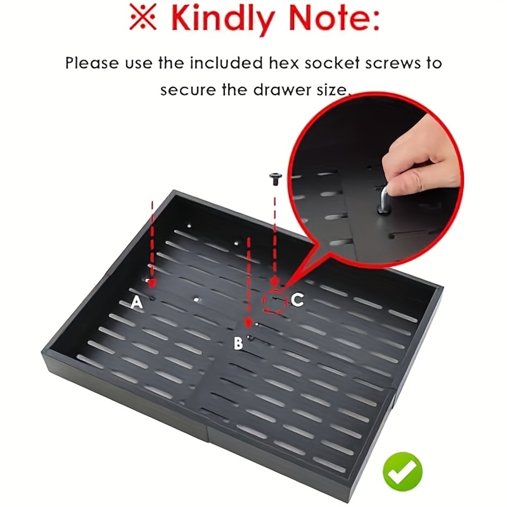 Expandable Pull Out Cabinet Organizer Drawer for Under Sink Storage and Kitchen Shelving