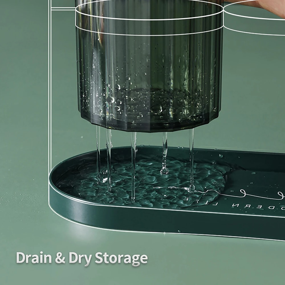 Modern Draining Chopsticks Organizer with Utensil Holder and Sink Tray