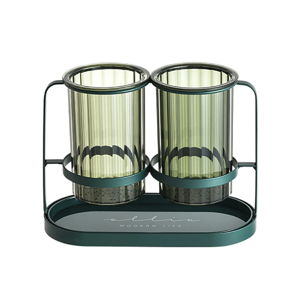 Modern Draining Chopsticks Organizer with Utensil Holder and Sink Tray