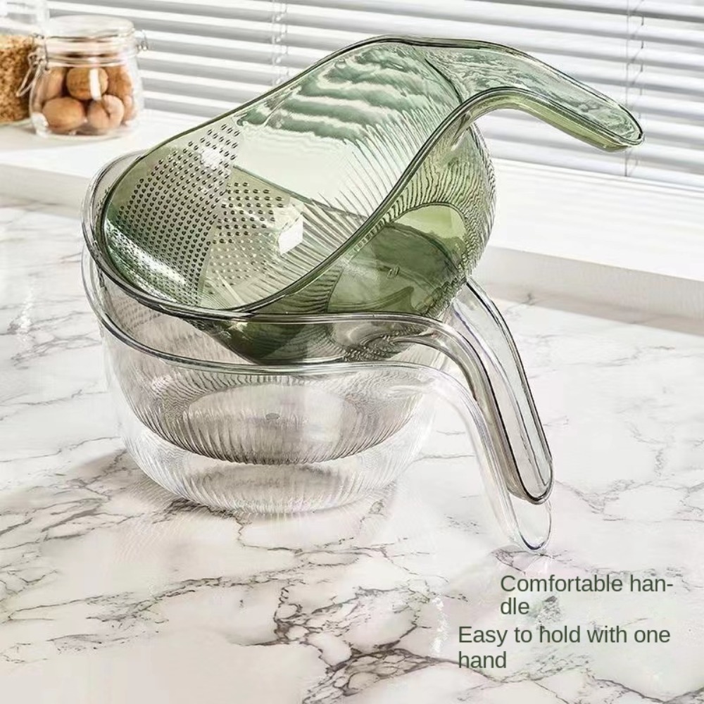 Multifunctional Kitchen Drain Basket Strainer Bowl for Fruits, Rice and Vegetables