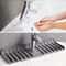 Silicone Faucet Mat Sink Splash Guard Kitchen Sink Drying Mat with Drain Spout