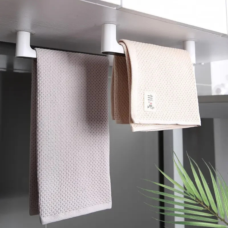 Under Cabinet Paper Towel Holder Rack with Multi Use Kitchen Organizer Bar for Bathroom & Storage