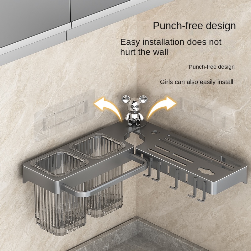 Wall Mounted Knife Rack Organizer with Chopstick Holder Kitchen Storage Shelf