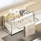Stainless Steel Sink Organizer Rack with Drain Basket & Towel Holder for Clutter-Free Kitchen