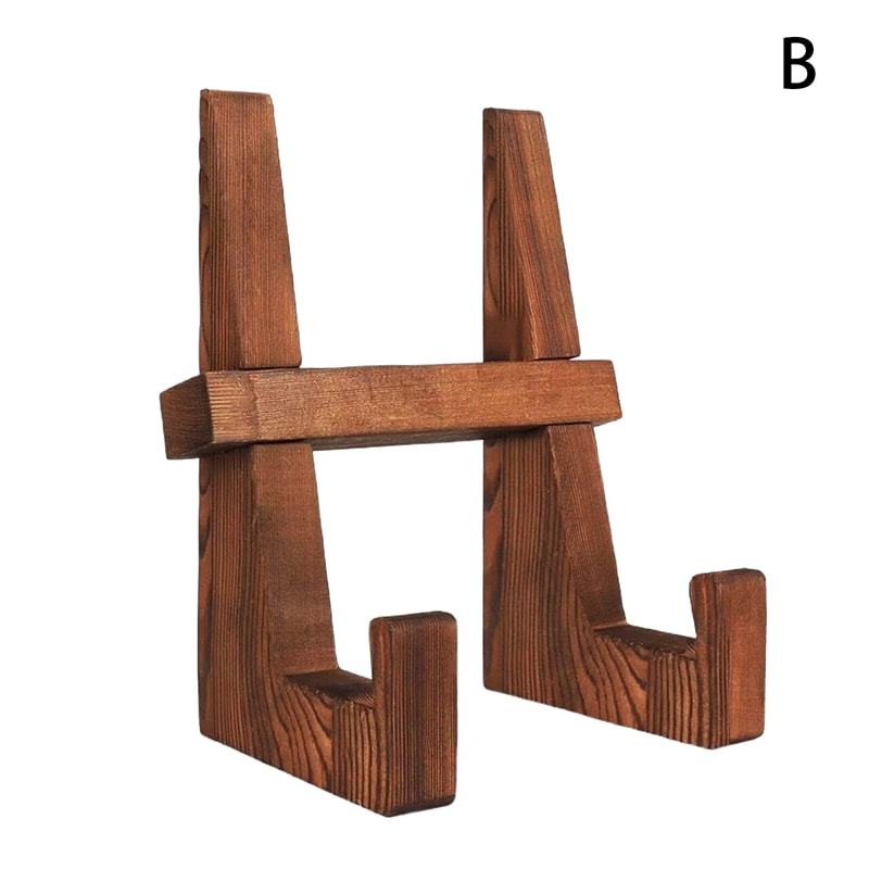 Wooden Cookbook Stand Kitchen Display Easel for Recipes Tablet and Plates