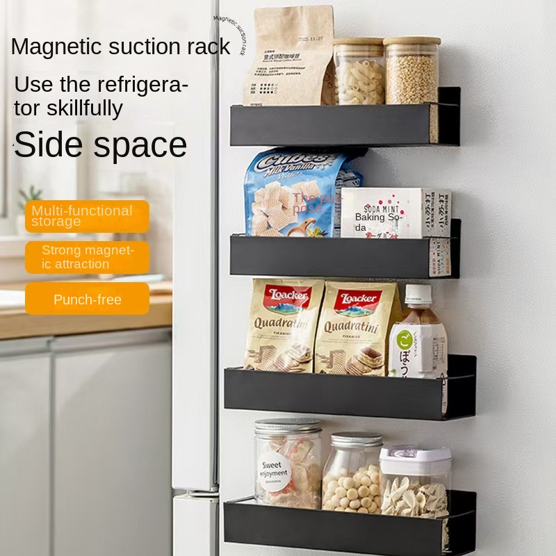 Magnetic Fridge Organizer Rack For Kitchen Storage And Bathroom Essentials 2
