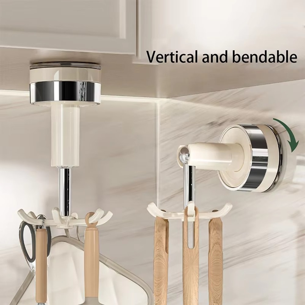 Rotating Suction Cup Hook Rack For Kitchen Wall Storage Organizer 2