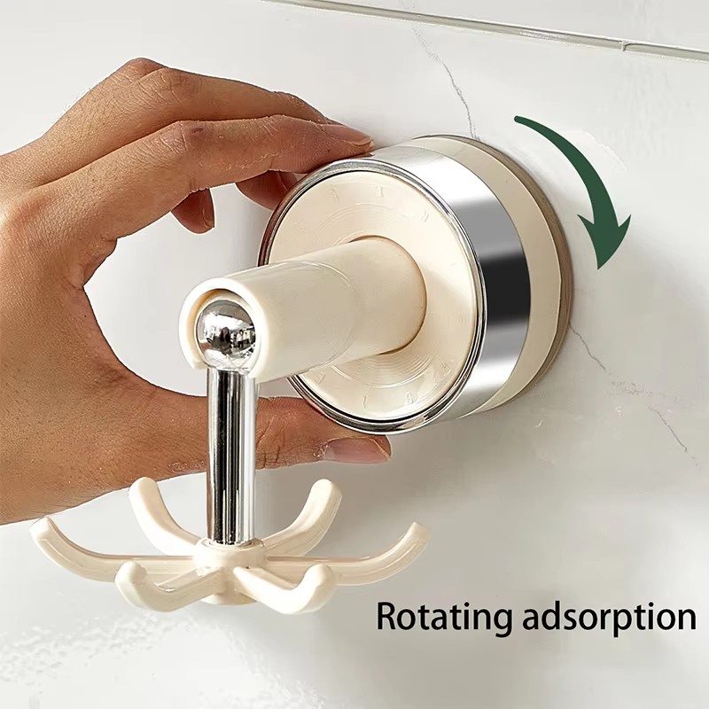Rotating Suction Cup Hook Rack For Kitchen Wall Storage Organizer 5