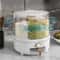 Rotating Airtight Grain Dispenser Multi Compartment Rice Storage Container 1