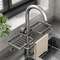 Two Way Drain Kitchen Sponge Holder Sink Caddy Organizer Rack