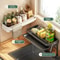 Self Draining Kitchen Sink Organizer with Faucet Hook & Sponge Holder Rack