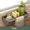 Self Draining Kitchen Sink Organizer with Faucet Hook & Sponge Holder Rack