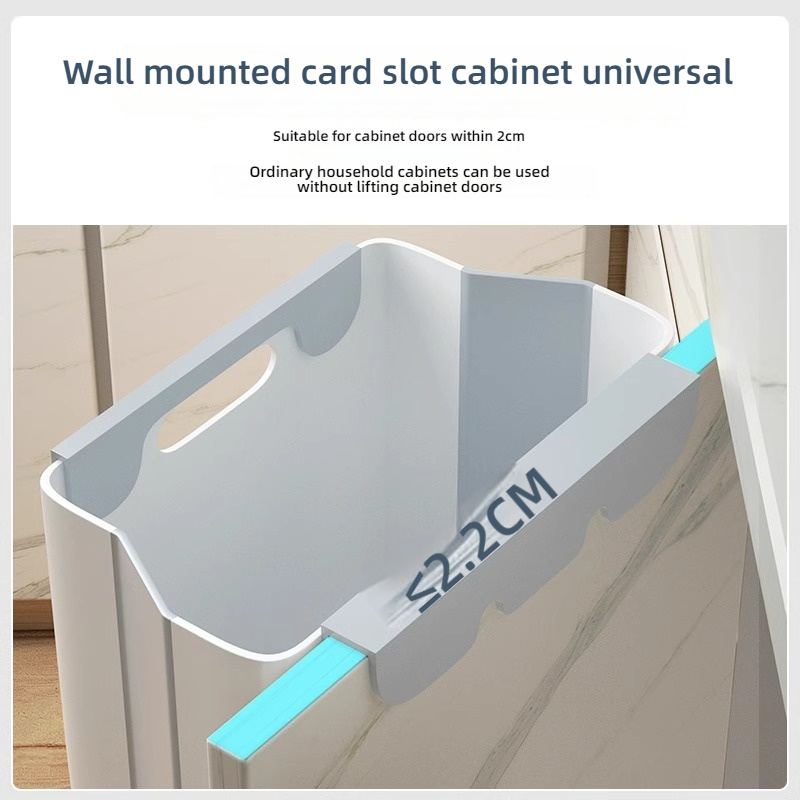 Space Saving Kitchen Hanging Trash Can Foldable Cabinet Door Waste Bin 1