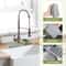 Silicone Faucet Mat Sink Splash Guard with Drain Holder Kitchen Drying Organizer