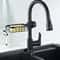 Aluminum Sink Faucet Rack Organizer with Sponge Holder and Soap Drainer Basket