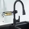 Aluminum Sink Faucet Rack Organizer with Sponge Holder and Soap Drainer Basket
