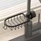 Aluminum Sink Faucet Rack Organizer with Sponge Holder and Soap Drainer Basket