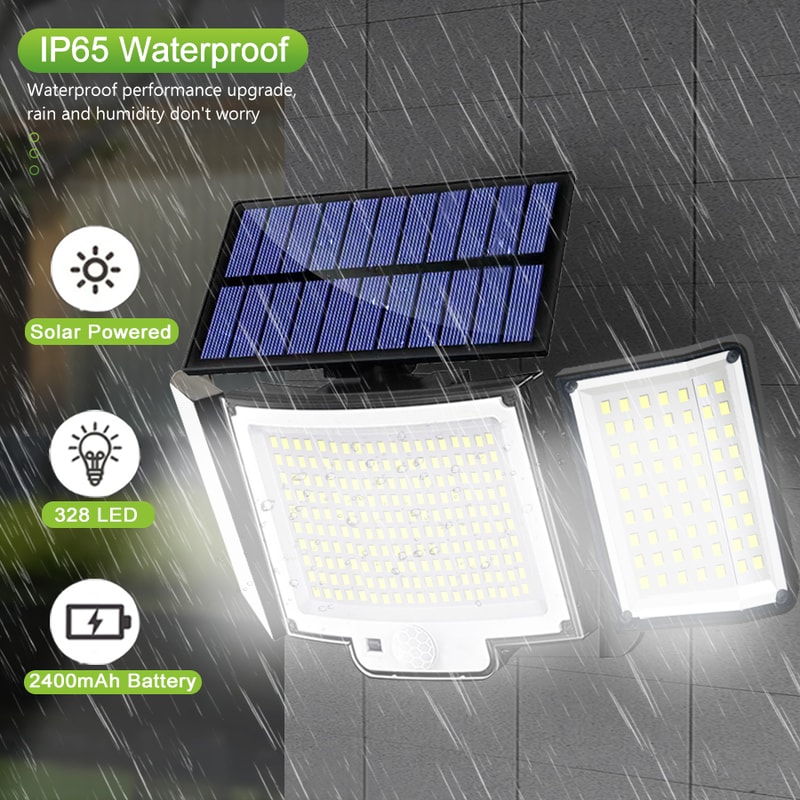 Ultra Bright Solar Motion Sensor Lights Outdoor Waterproof LED Security Wall Light 4