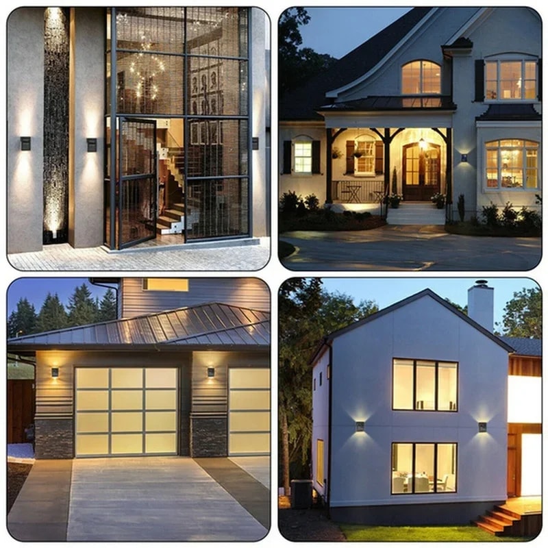 Solar Up Down Wall Light Outdoor Waterproof LED Garden Lamp 2