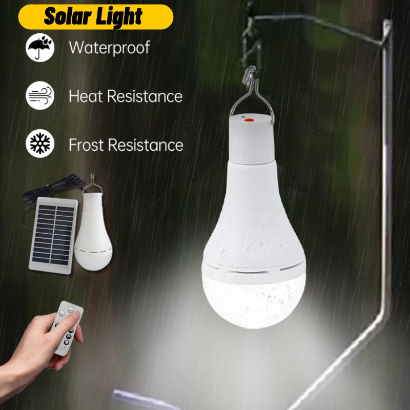 Solar Camping Light USB Rechargeable Waterproof LED Lantern For Outdoor Emergency Use 0