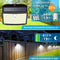 High Output Solar Motion Sensor Security Light LED Waterproof Wall Lamp