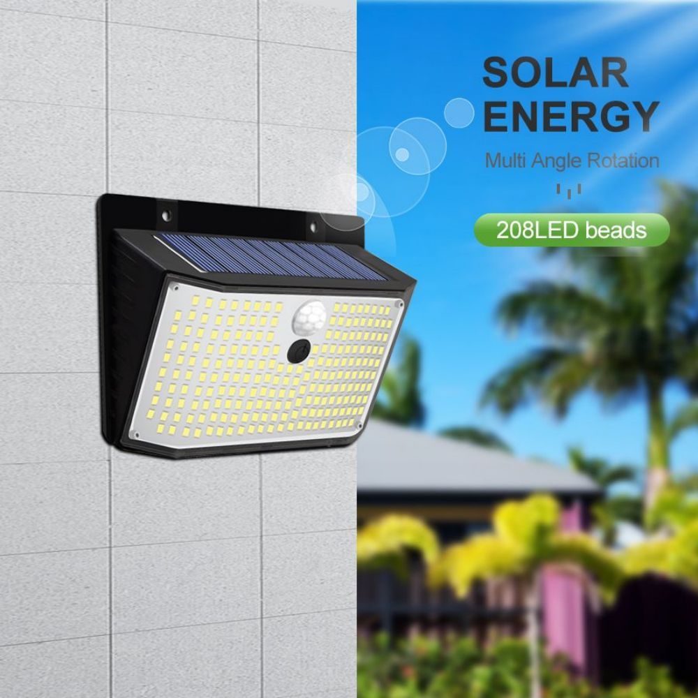 High Output Solar Motion Sensor Security Light LED Waterproof Wall Lamp