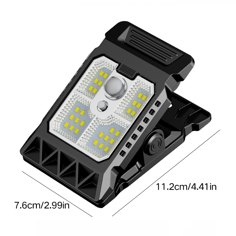 Solar Motion Sensor Clamp Light Waterproof LED Work Light For Outdoor Camping And Garage 1