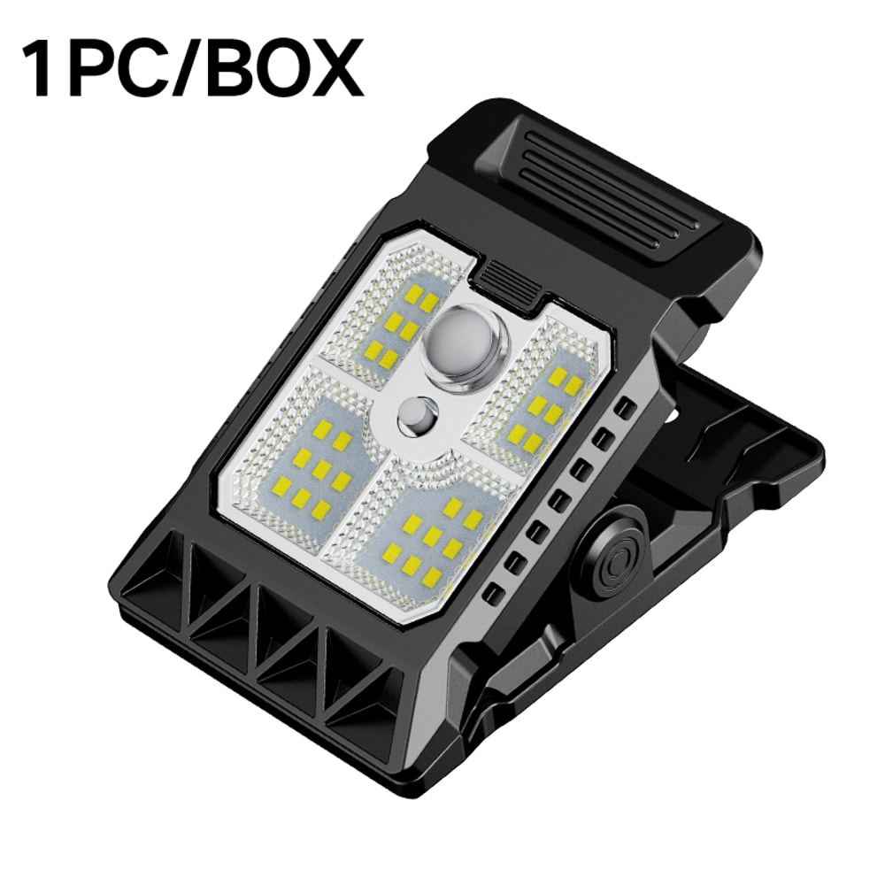 Solar Motion Sensor Clamp Light Waterproof LED Work Light For Outdoor Camping And Garage 6