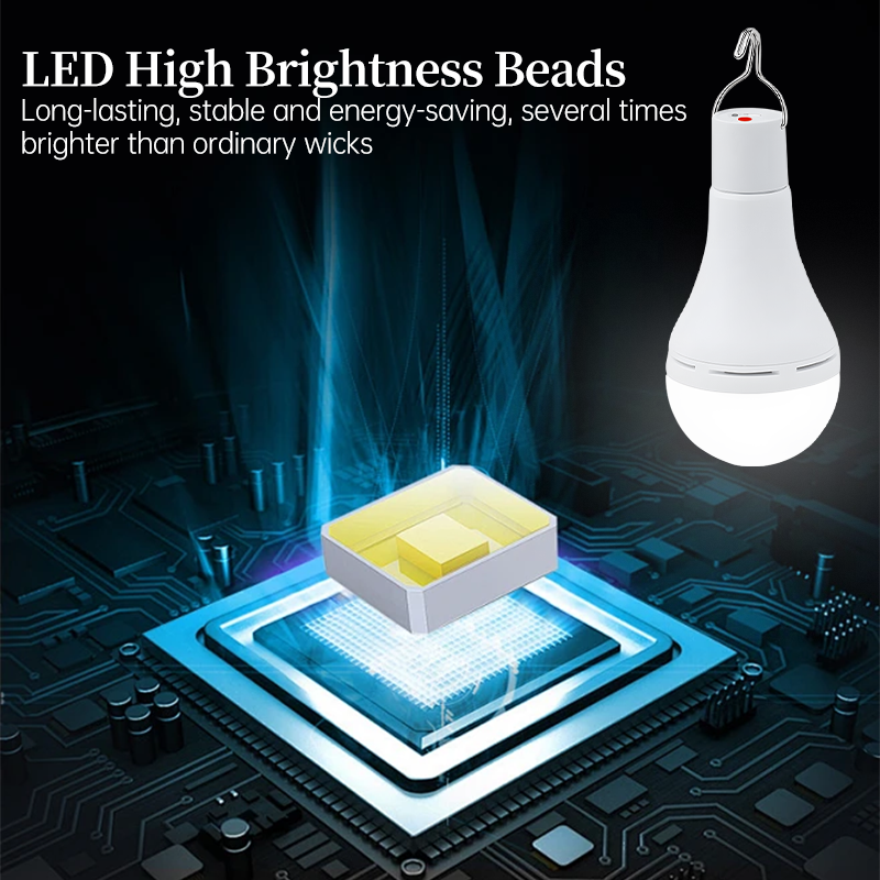 Solar LED Hanging Lamp USB Rechargeable Waterproof Emergency Light For Camping And Home 1