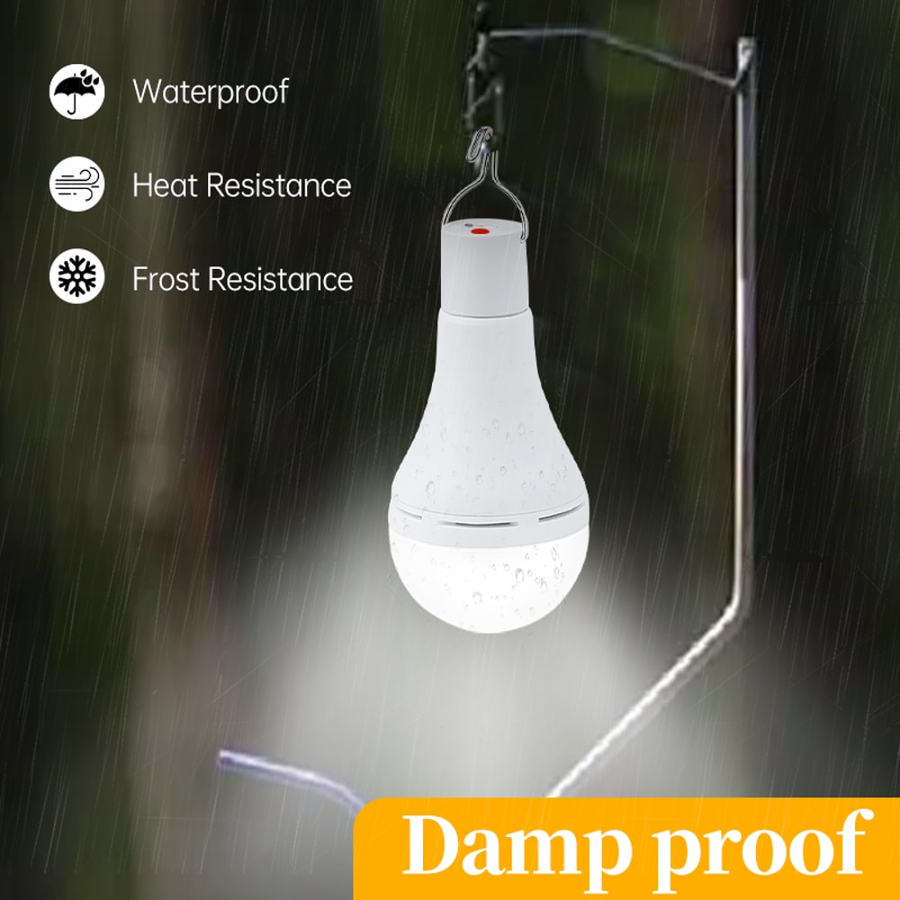 Solar LED Hanging Lamp USB Rechargeable Waterproof Emergency Light For Camping And Home 4