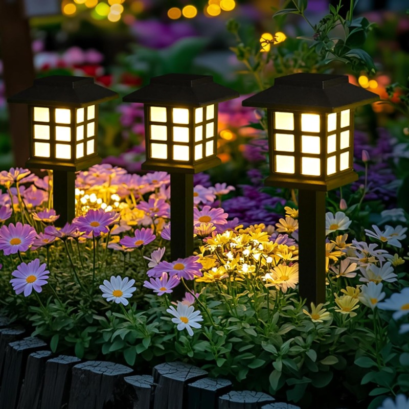 Solar Pathway Lights Pack Waterproof Outdoor Garden Lights for Yard Walkway Decor